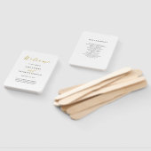 Éventail Mariage classique glamour Faux Gold (Non-assemblé)