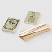 Éventail Mariage classique Vintage vert noir (Non-assemblé)