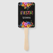 Éventail Mariage couleur aquarelle Fiesta Florals (Dos)