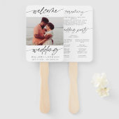 Éventail Mariage d'accueil minimaliste photo moderne (Devant et derrière)