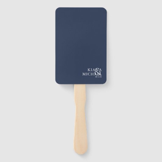 Éventail Mariage d'Ancre Blue Wave ID836 (Dos)