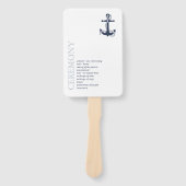 Éventail Mariage d'Ancre de vague bleue ID836 (Devant)