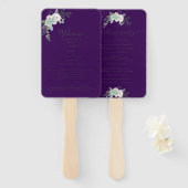 Éventail Mariage d'aquarelle d'hiver (Devant et derrière)