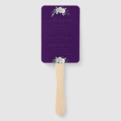 Éventail Mariage d'aquarelle d'hiver (Dos)