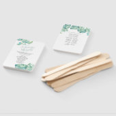 Éventail Mariage d'aquarelle Feuille de palme tropicale (Non-assemblé)