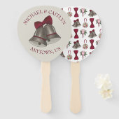 Éventail Mariage d'argent Bells programme de cérémonie de m (Devant et derrière)