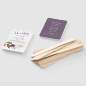 Éventail Mariage d'automne avec feuilles de couleur aquarel (Non-assemblé)