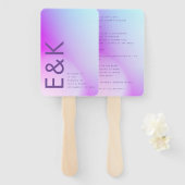 Éventail Mariage de automne violet ultra moderne (Devant et derrière)