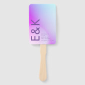 Éventail Mariage de automne violet ultra moderne (Devant)