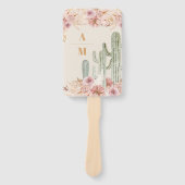 Éventail Mariage de Boho Desert Cactus (Devant)