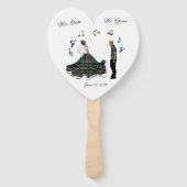 Éventail Mariage de chambre de mariée moderne et élégant (Devant)