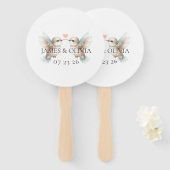 Éventail Mariage de colibri personnalisé (Devant et derrière)