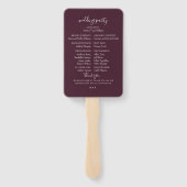 Éventail Mariage de couronne de fleurs de prune ivoire (Dos)