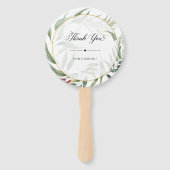 Éventail Mariage de couronne Feuille de verdure Bienvenue (Dos)
