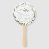 Éventail Mariage de couronne Feuille de verdure Bienvenue (Devant)