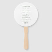 Éventail Mariage de couronnes à fleurs rose pâle (Dos)