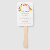 Éventail Mariage de feuillage de Fleur sauvage Boho violet (Devant)