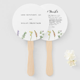 Éventail Mariage de Fleur sauvage Floral Boho Rustique simp
