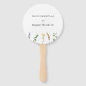 Éventail Mariage de Fleur sauvage Floral Boho Rustique simp (Devant)