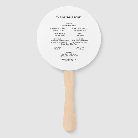 Éventail Mariage de fleurs d'automne (Dos)