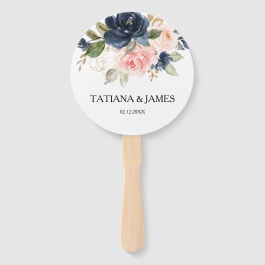 Éventail Mariage de fleurs d'automne (Devant)