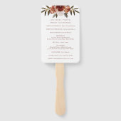 ÉVENTAIL MARIAGE DE FLEURS DE CHUTE DE COULEUR D'EAU (Dos)