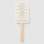 Éventail Mariage de fleurs de prés pourpre jaune moutarde d (Dos)