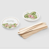 Éventail Mariage de fleurs hawaïennes tropicales (Non-assemblé)