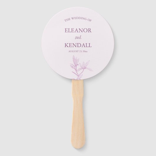 Éventail Mariage de fleurs intemporel (Devant)