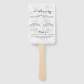 Éventail Mariage de flocon de neige d'hiver (Dos)