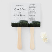 Éventail Mariage de forêt pluviale simple et boisée (Devant et derrière)