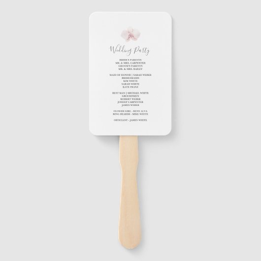 Éventail Mariage de gazon Pampas (Dos)