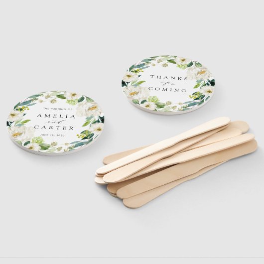 Éventail Mariage de germe blanc (Non-assemblé)