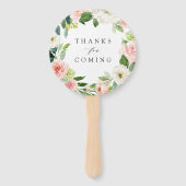 Éventail Mariage de germe floral à fleurs blanches (Dos)