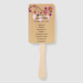 Éventail Mariage de jarres de mason rose clair (Devant)