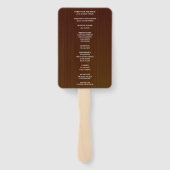 Éventail Mariage de jarres de mason rouge foncé rustique (Dos)