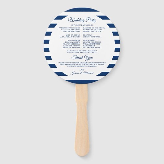 Éventail Mariage de la roue de direction des rayures de la  (Dos)