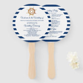 Éventail Mariage de la roue de direction des rayures de la  (Devant et derrière)