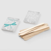 Éventail Mariage de libellules turquoises Favoriser le vent (Non-assemblé)