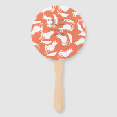 Éventail Mariage de l'ombre botanique de la tulipe dessinée (Dos)