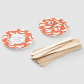 Éventail Mariage de l'ombre botanique de la tulipe dessinée (Non-assemblé)