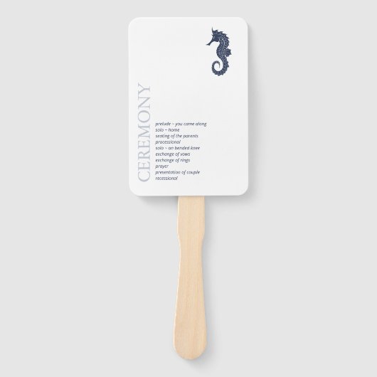 Éventail Mariage de mer Blue Wave V2 ID836 (Devant)