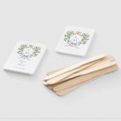 Éventail Mariage de monogramme de crête de feuille (Non-assemblé)