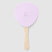Éventail Mariage de monogramme Rose violet (Dos)