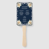 Éventail Mariage de Noël des Flammes de neige Roses blanche (Dos)