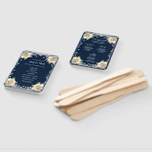 Éventail Mariage de Noël des Flammes de neige Roses blanche (Non-assemblé)