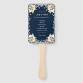 Éventail Mariage de Noël des Flammes de neige Roses blanche (Devant)