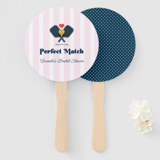 Éventail Mariage de Pickleball Préparé de Parfaite Correspo (Devant et derrière)
