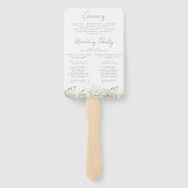 Éventail Mariage de prairie fleur sauvage (Dos)