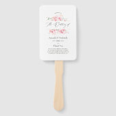 Éventail Mariage de printemps géométrique en fleurs de ceri (Devant)